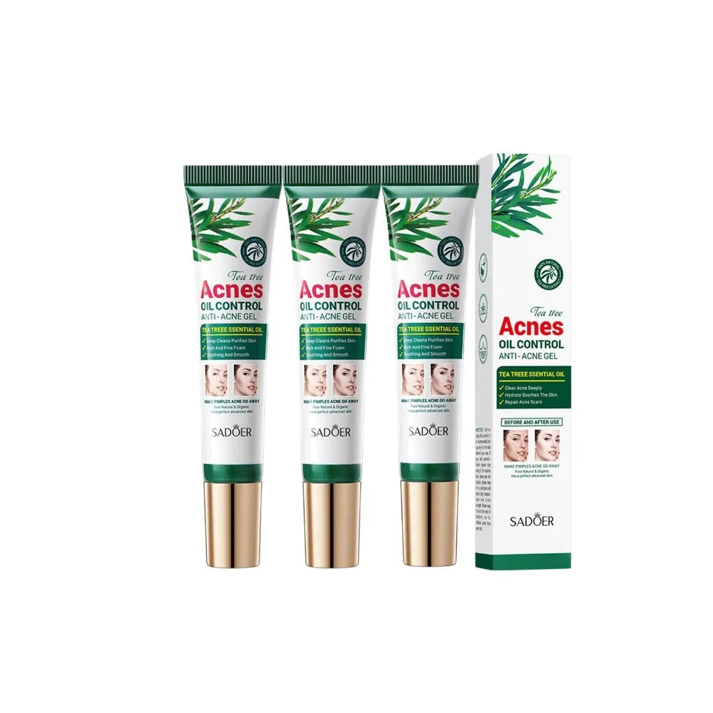 Crème Anti-Acné à l'Arbre à Thé SADOER – Contrôle du Sébum & Soin Purifiant