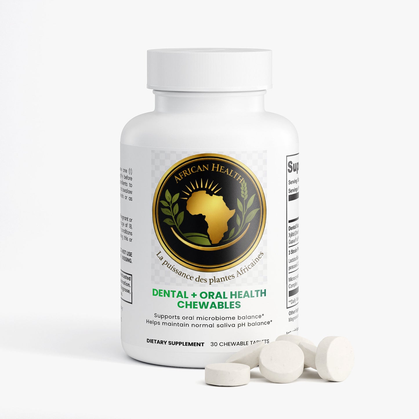 Comprimés Santé Bucco-Dentaire African Health – Probiotiques & Xylitol | Dental + Oral Health Chewables