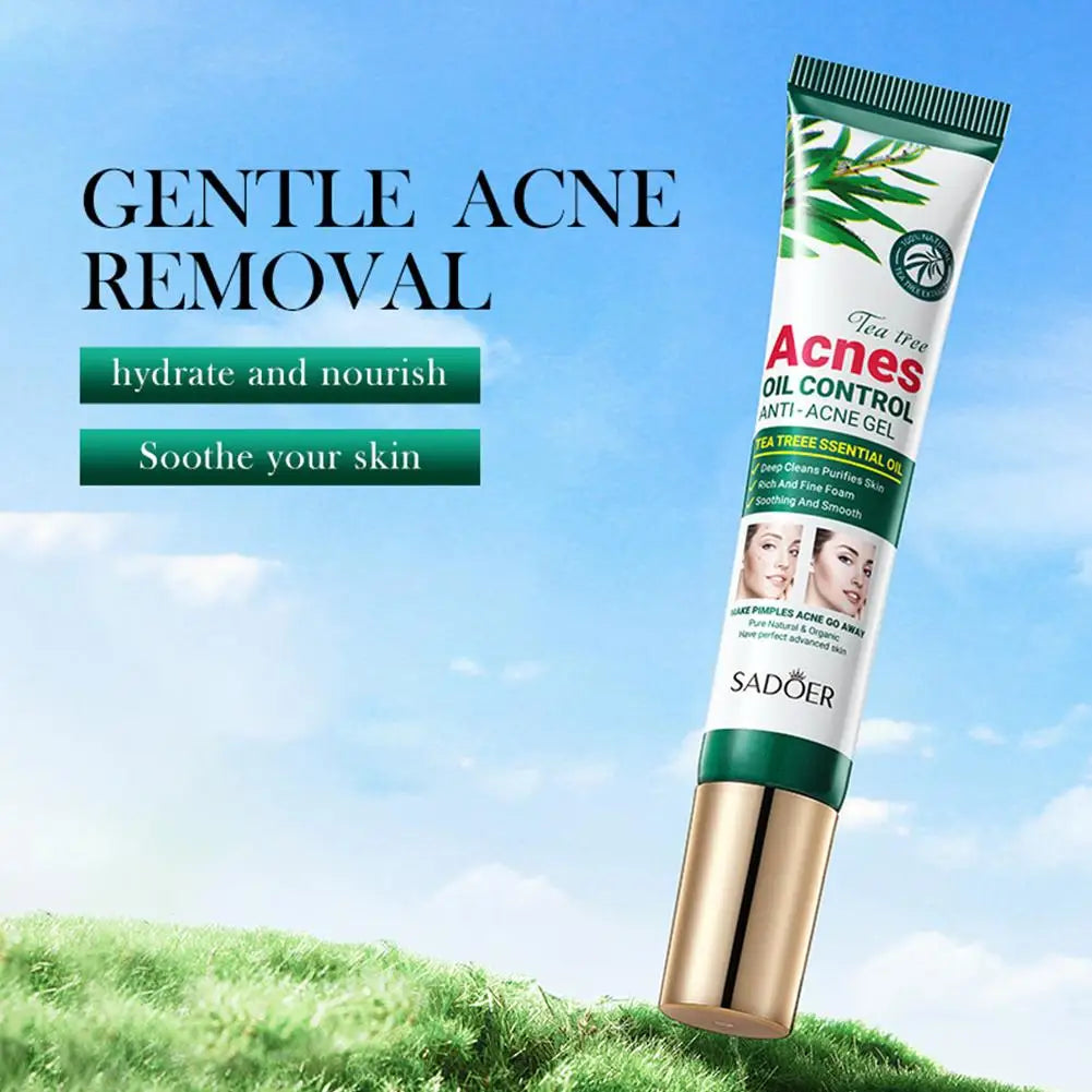 Crème Anti-Acné à l'Arbre à Thé SADOER – Contrôle du Sébum & Soin Purifiant