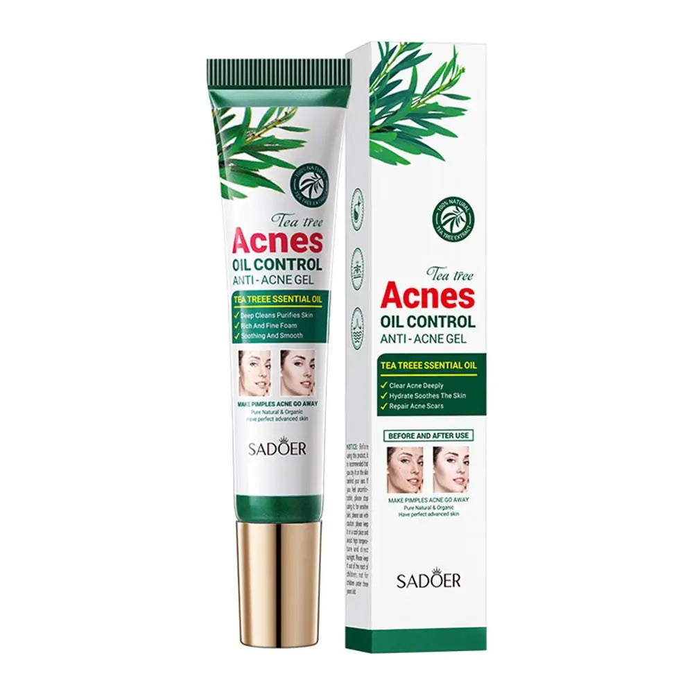 Crème Anti-Acné à l'Arbre à Thé SADOER – Contrôle du Sébum & Soin Purifiant