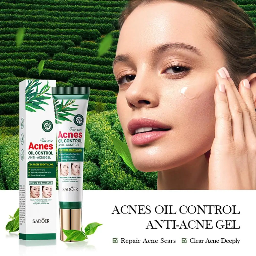 Crème Anti-Acné à l'Arbre à Thé SADOER – Contrôle du Sébum & Soin Purifiant