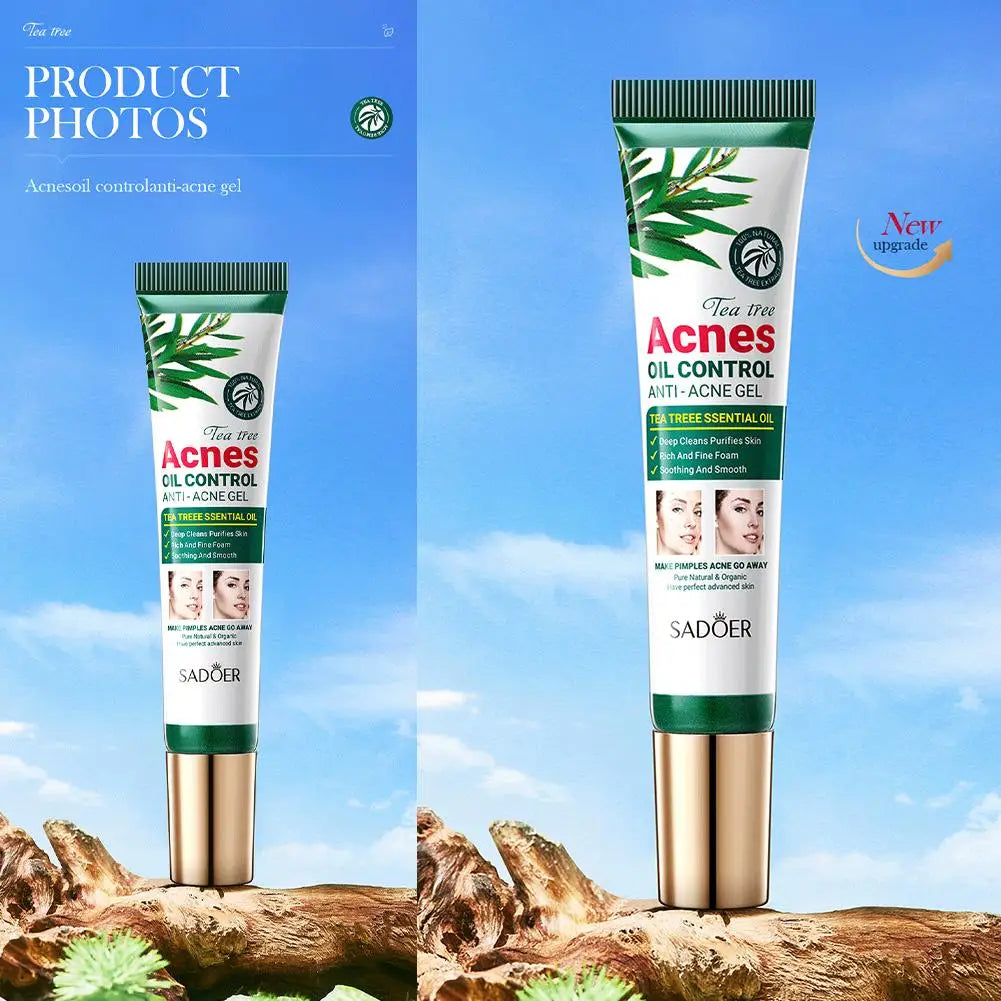 Crème Anti-Acné à l'Arbre à Thé SADOER – Contrôle du Sébum & Soin Purifiant