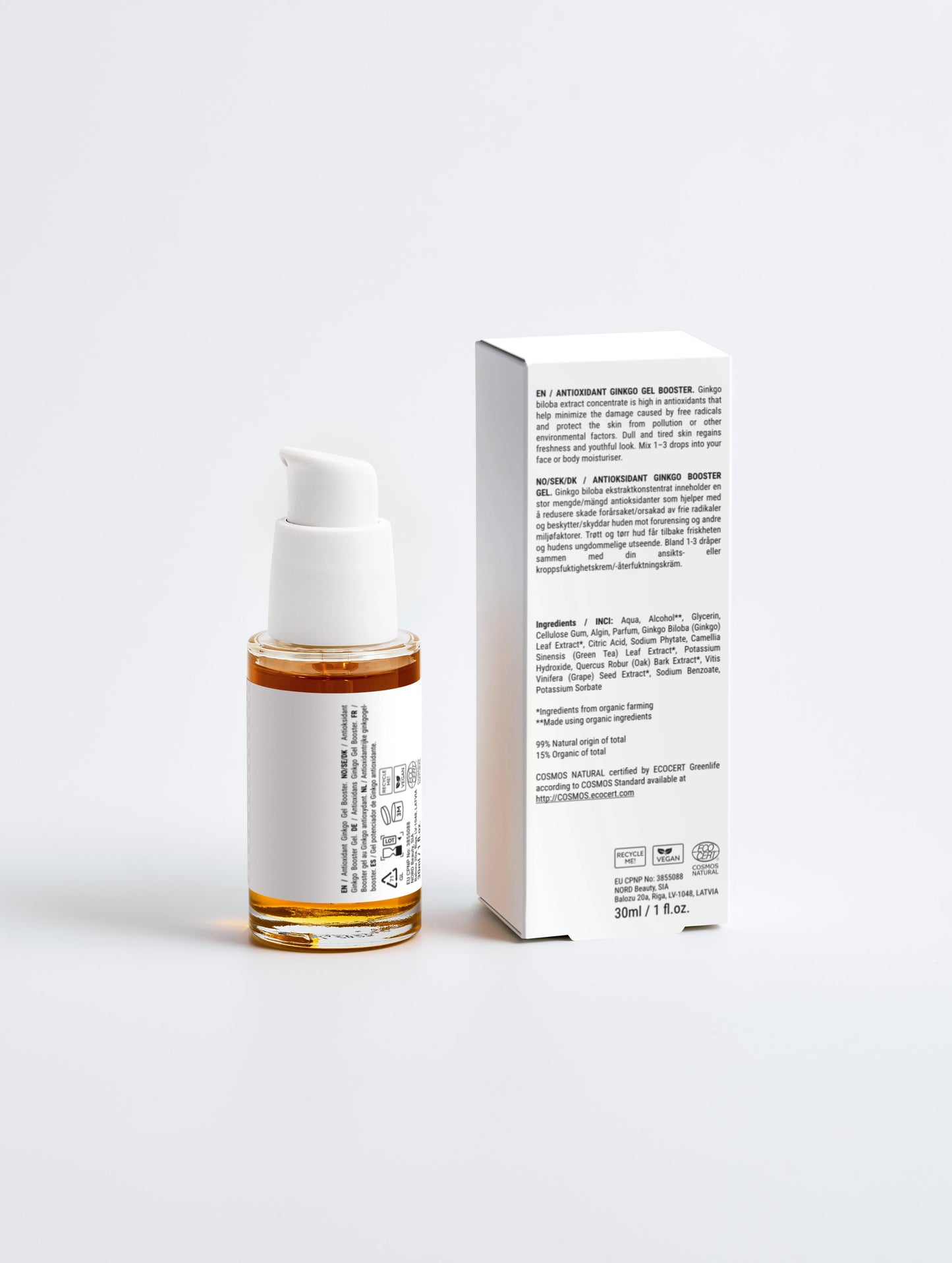 Gel Booster au Ginkgo Antioxydant – Éclat & Anti-Âge