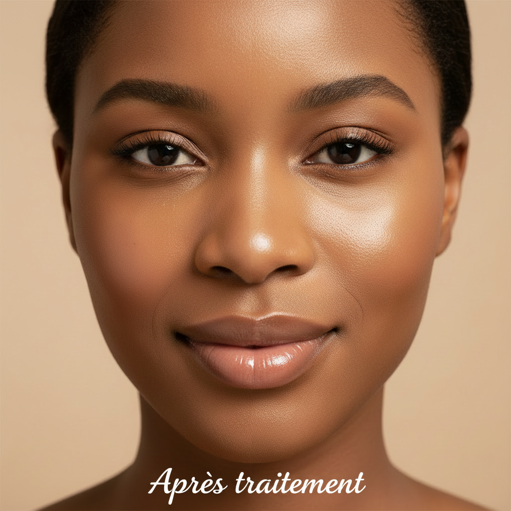 Après traitement - Résultat net grâce au Savanna Clear Serum
