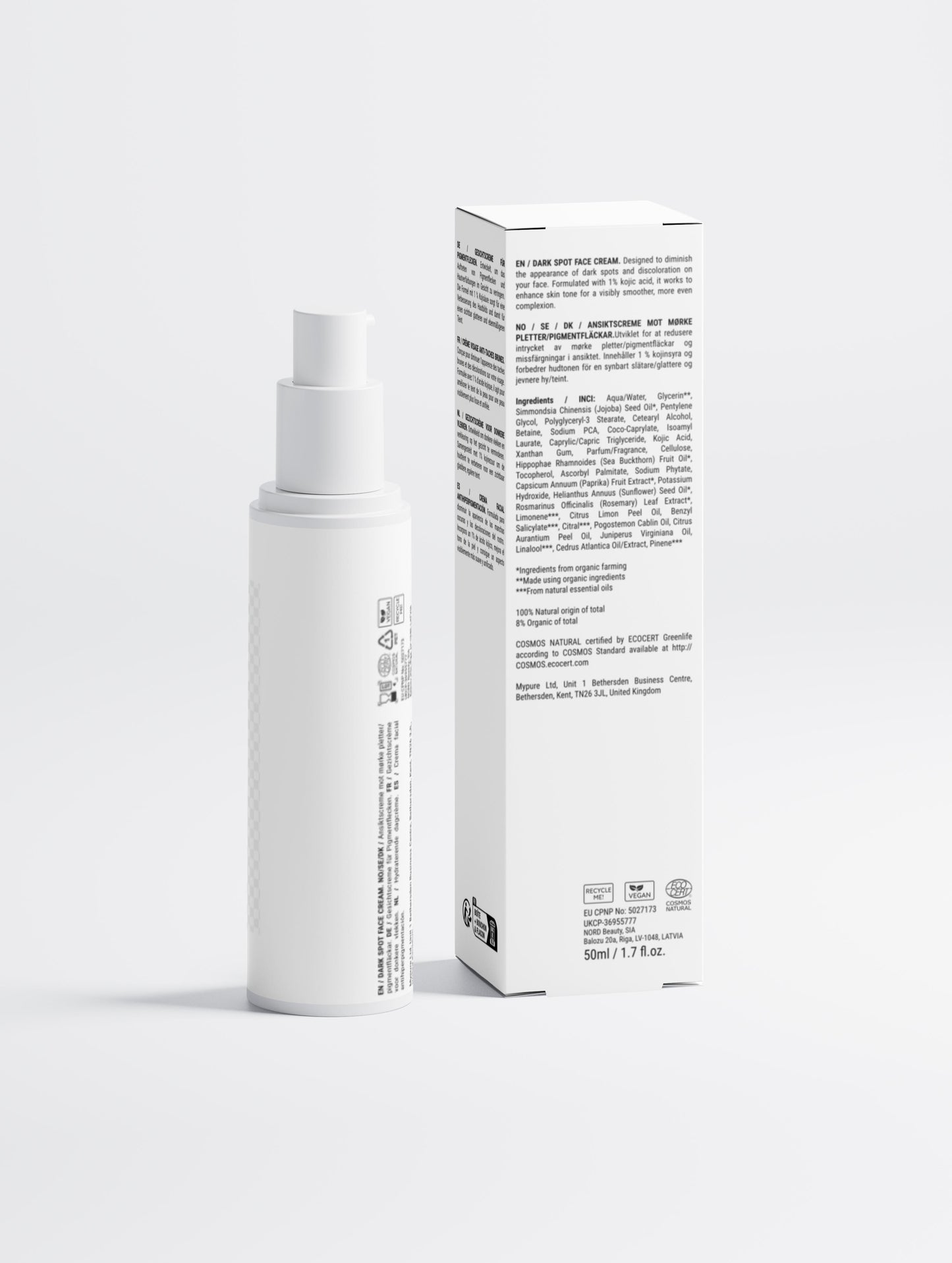 Crème Éclat Anti-Taches à l'Acide Kojique | Dark Spot Face Cream